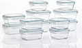 24 Piece Oven Microwave Safe Glass Food Storage Containers Set with Lids K472