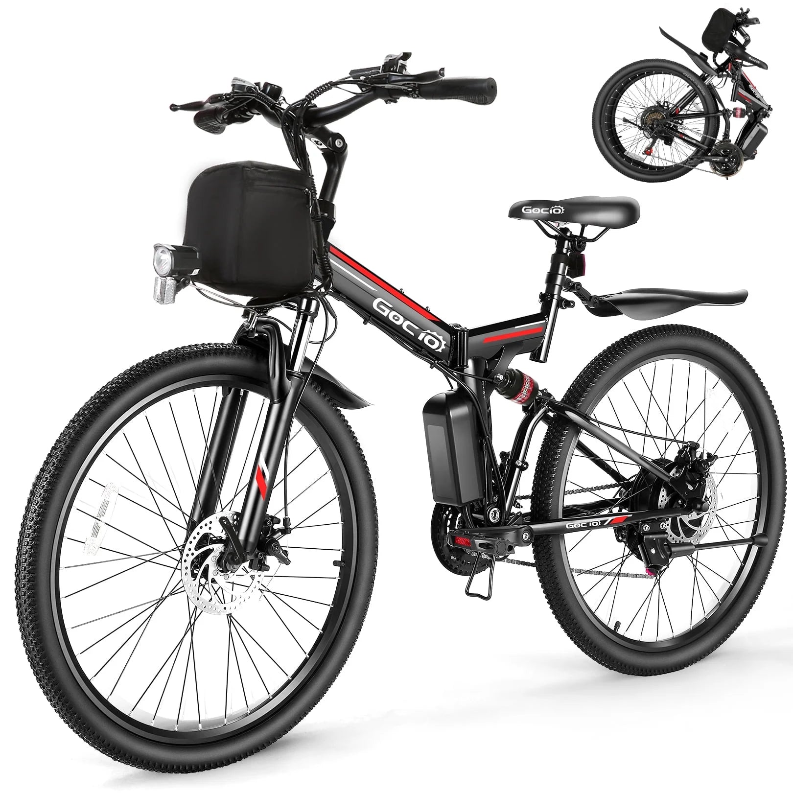 500W 26" 48V Full Suspension Folding Electric Bicycle Z600