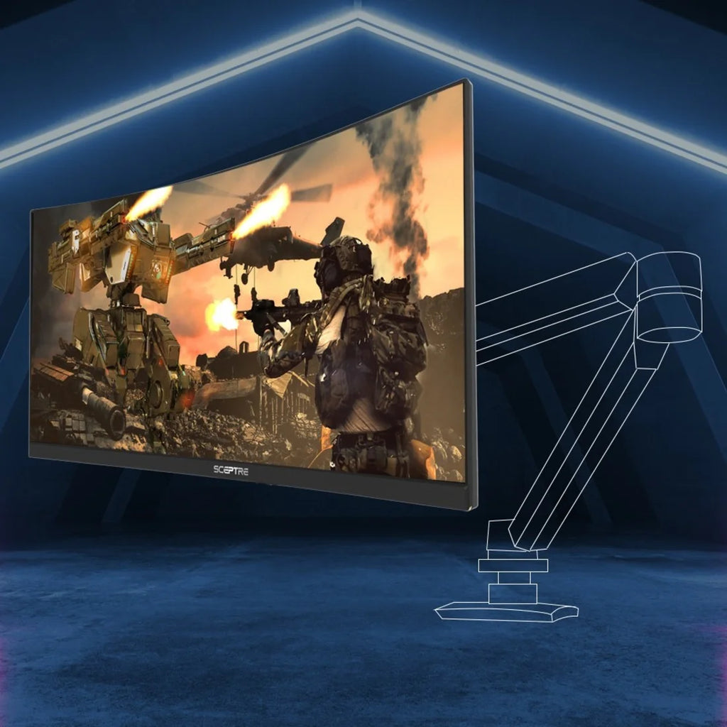 34" Curved Screen Gaming LCD Monitor, 21:9, Black O19353