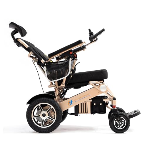 Lightweight Foldable Electric Wheelchair with Blue Seat Q807317
