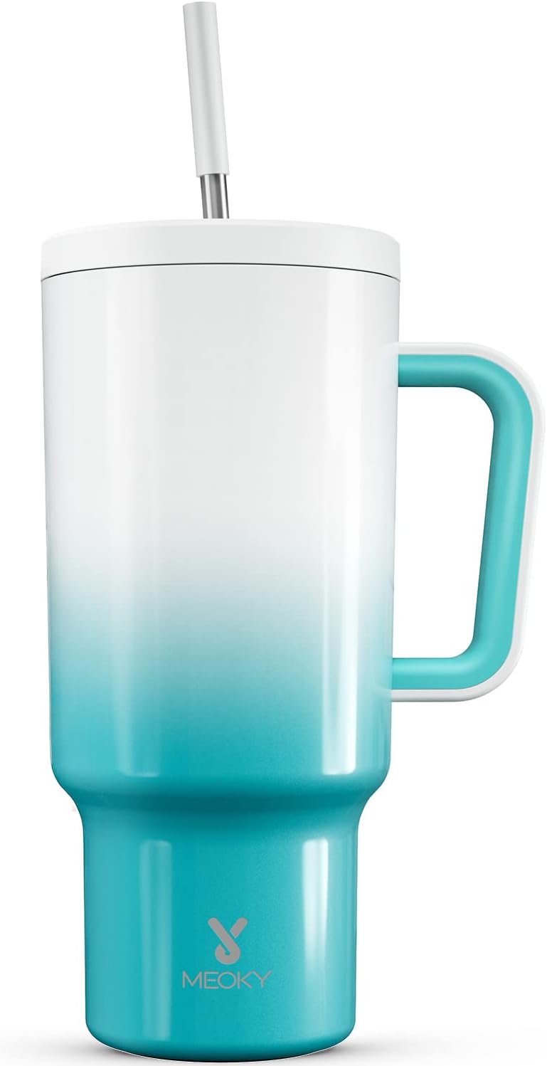 40oz Tumbler with Handle, 2 Pack, Insulated Stainless Steel Travel Mug O4496