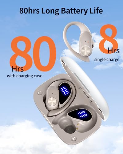 Black Bluetooth Wireless Earbuds with Earhook L5911