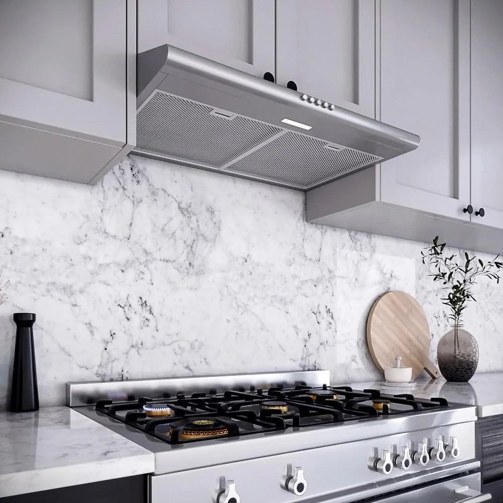 30 in. Ductless Undermount Range Hood in Brushed Stainless Steel with Mesh Filters F271323