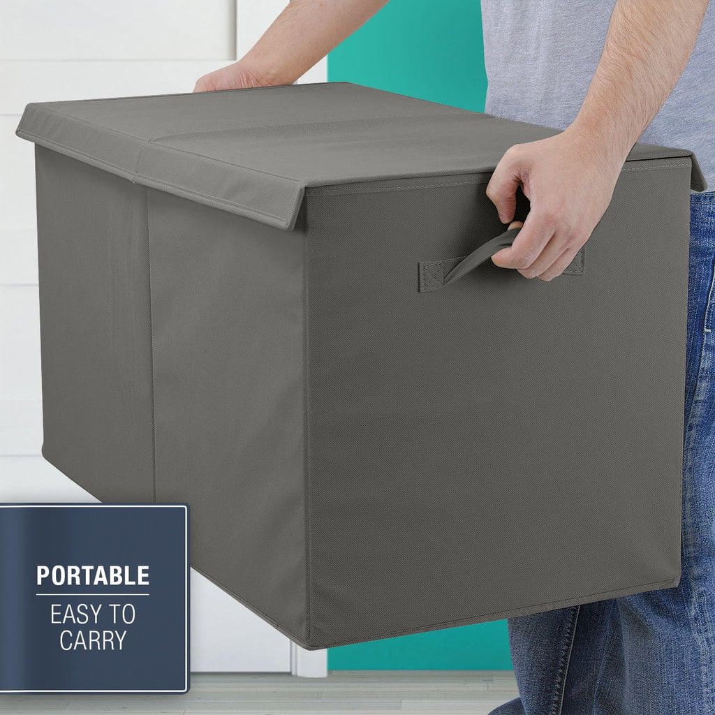 Large Toy Chest with Flip-Top Lid (Gray) Y30924