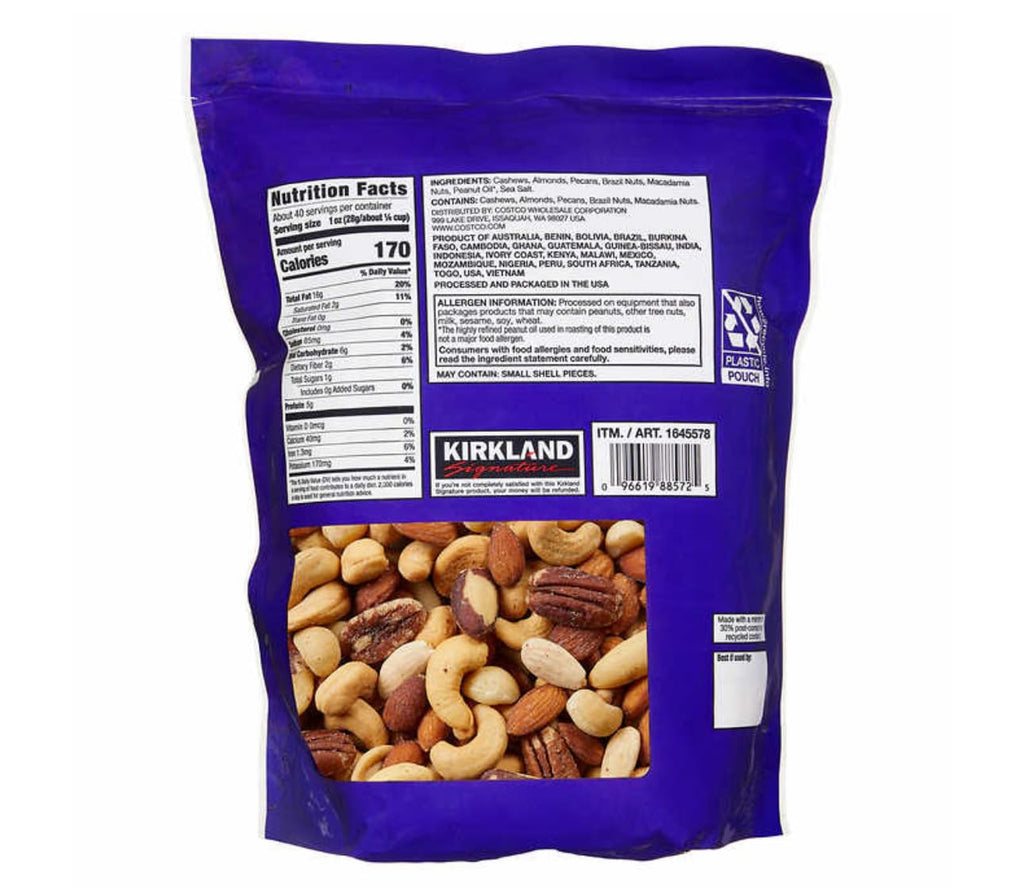 Salted Mixed Nuts, 2.5 lbs E376