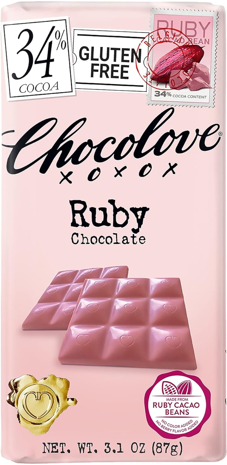 Ruby Chocolate 34% Cacao 3.2oz Bar 6 Pack T587798