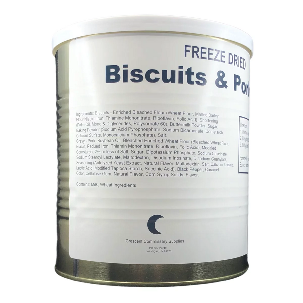 Freeze Dried Biscuits and Gravy #10 18 oz 8 Servings 1 Can L708775