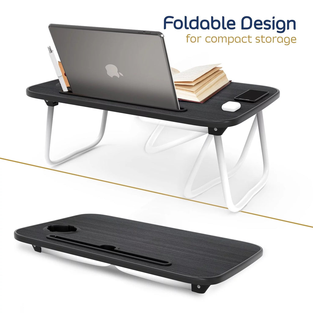 Adjustable Laptop Bed Tray Table with Foldable Legs A158688