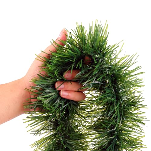 50 Ft Non-Lit Green Tinsel Garland Q3592