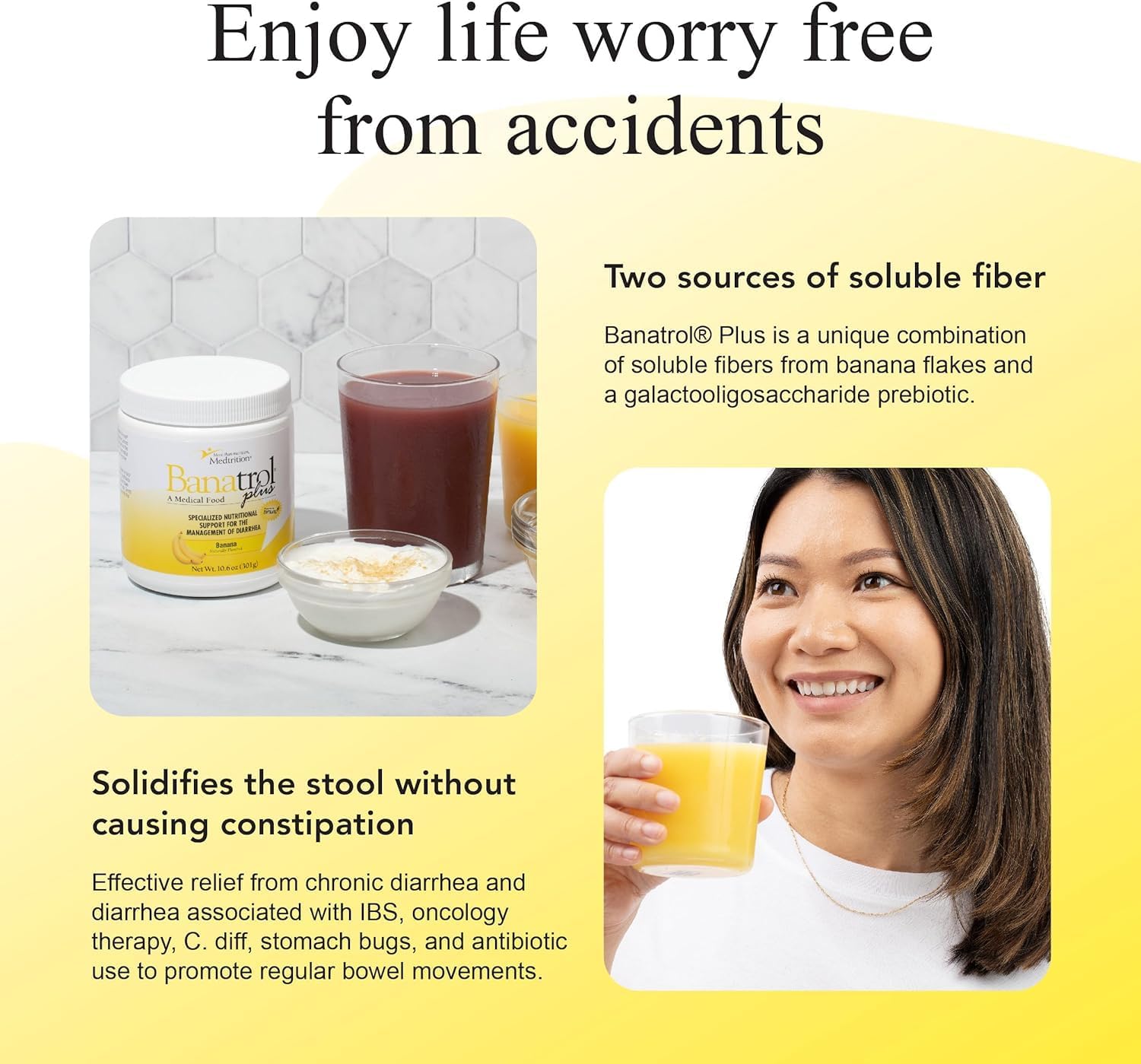 Natural Anti-Diarrheal with Prebiotics, 90 Servings (Pineapple) A7603