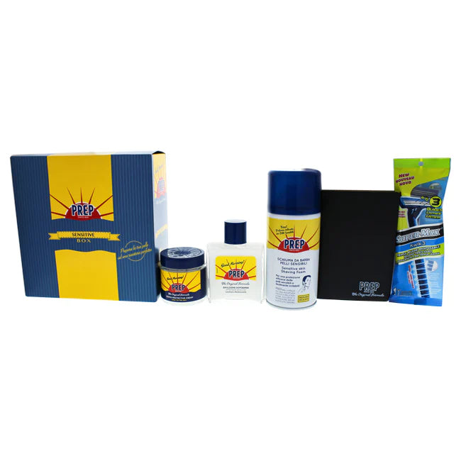 4 Pc Kit 2.5oz Derma Protective Cream, 10.14oz Sensitive Skin Shaving Foam, 3.4oz After Shave Emulsion, Razor Z388899