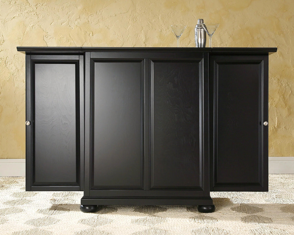 Black Wood Expandable Bar Cabinet X8831