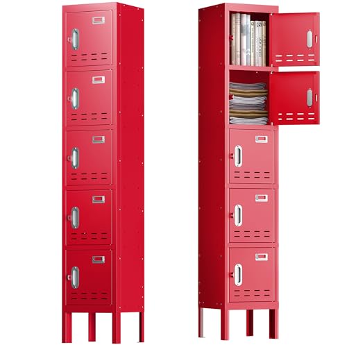 Blue 5 Doors Steel Locker Storage Cabinet K240