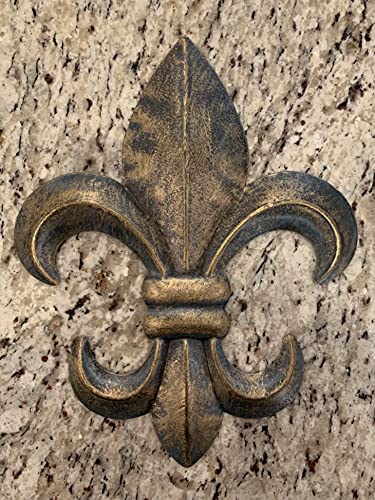10" Metal Fleur De Lis Wall Plaque (Black) W928556