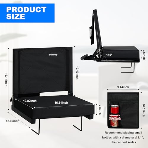 Wide Padded Bleacher Chair with Back Support X9813