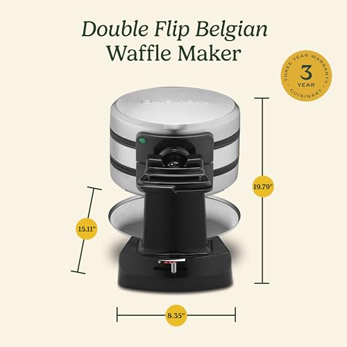 Black Nonstick Belgian Waffle Maker O635486