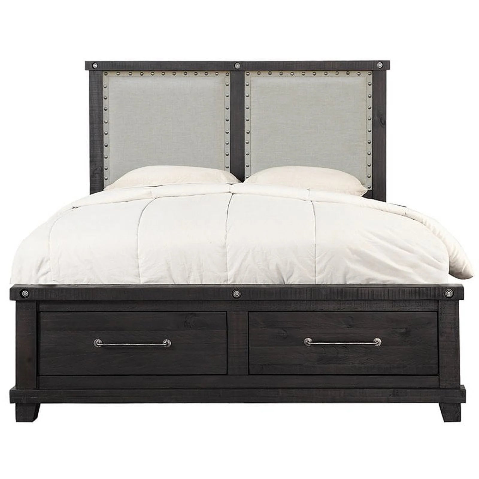 Cafe Upholstered California King Storage Bed V481206