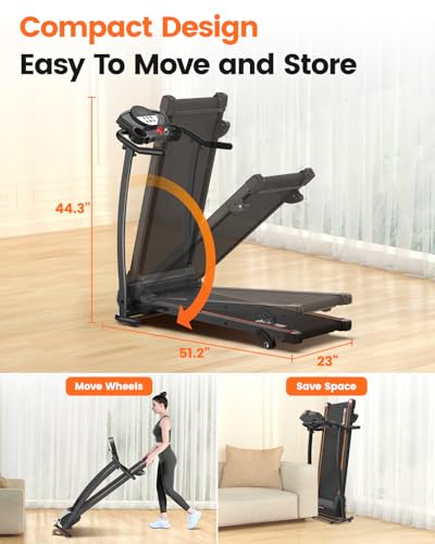 3.0HP Foldable Treadmill with Incline S3816