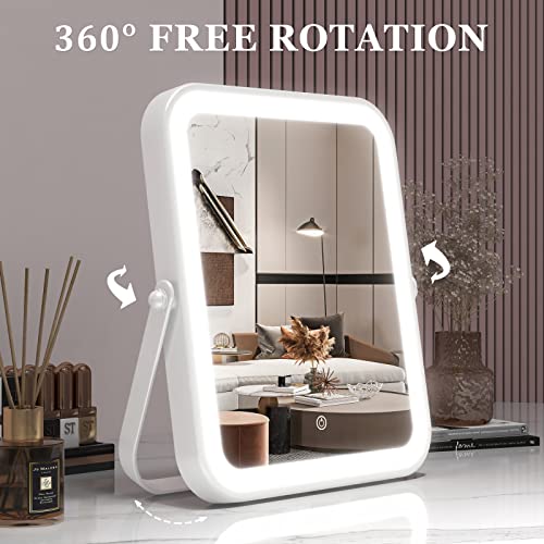 LED Makeup Mirror with Lights, 360° Rotation E20337
