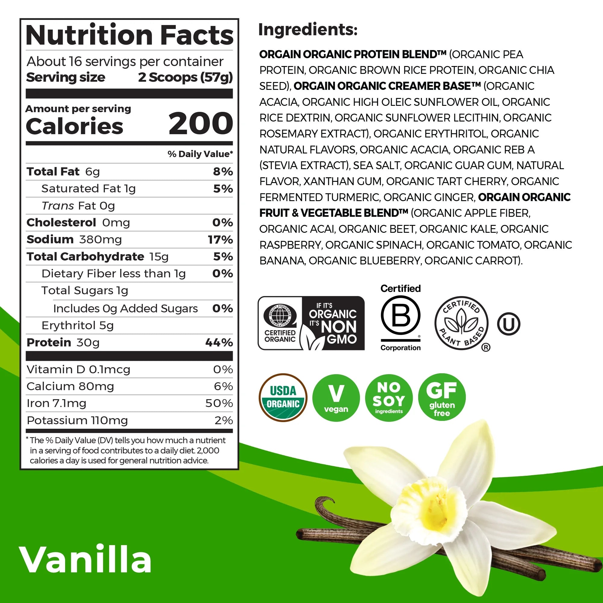 Vanilla 30g Vegan Sport Protein Powder V928069