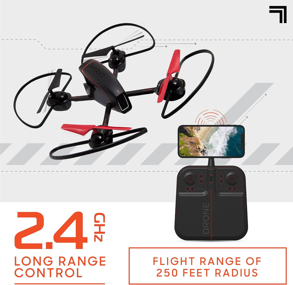 10” Drone with Camera, LED Lights, Rechargeable Battery T442