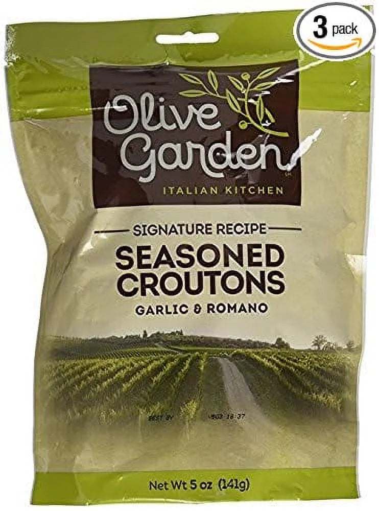 Seasoned Croutons, Garlic and Romano, 5 Ounce Bag (Pack of 3) Q817529