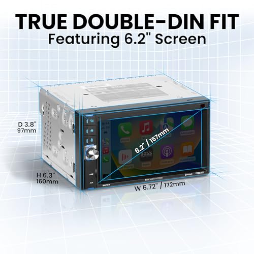 Double Din 6.2 Inch Capacitive Touchscreen Car Stereo K91255