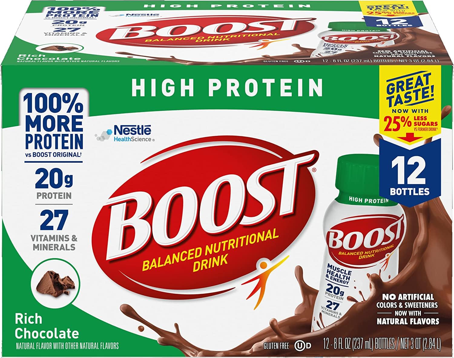 Rich Chocolate 8 FL OZ Pack of 12 Nutritional Drink R647737