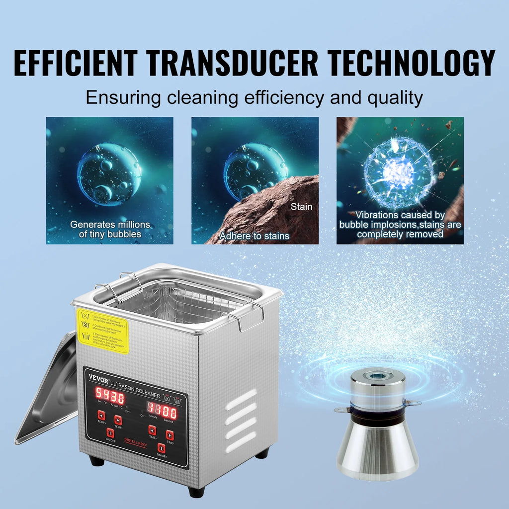 2L Ultrasonic Cleaner with Timer Heating U49766