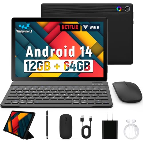 Android Tablet 10.1 Inch IPS HD Touch Screen 64GB Storage 8 in 1 Tablets Kit A3565