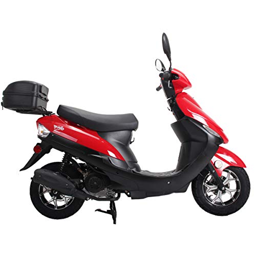 50cc Moped with Electric/Kick Start, Rear Trunk, 10" Aluminum Wheels V62691