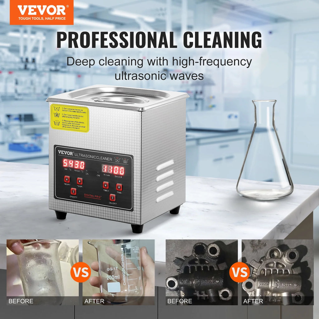 2L Ultrasonic Cleaner with Timer Heating U49766