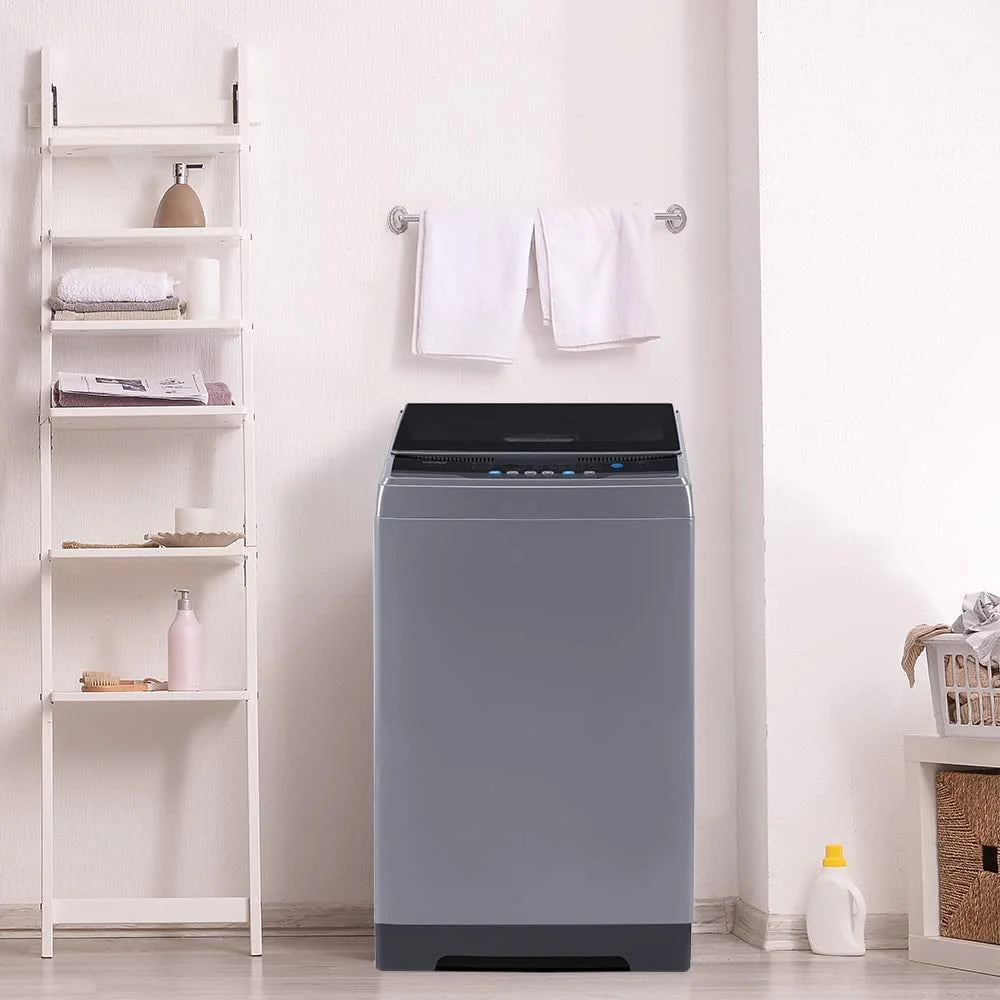1.6 Cu.ft Portable Washing Machine, 11lbs Capacity Fully Automatic Compact Washer with Wheels, Magnetic Gray M1716