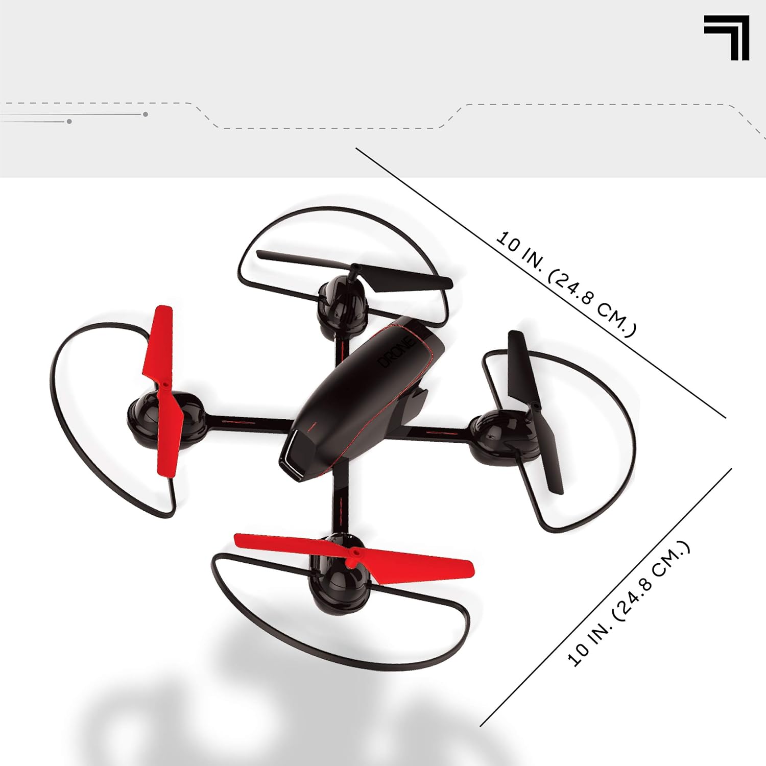 10” Drone with Camera, LED Lights, Rechargeable Battery T442