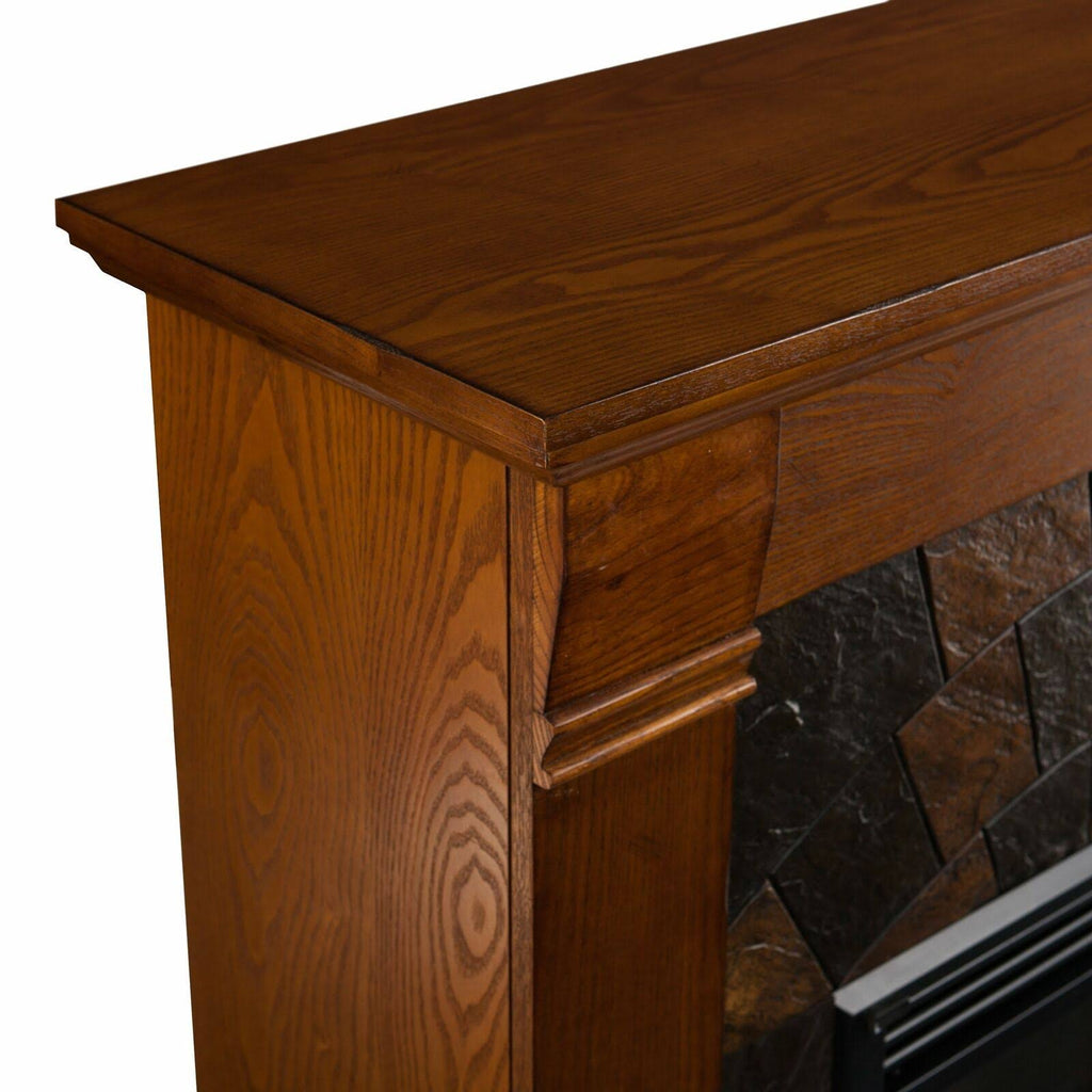 Salem Antique Oak Electric Fireplace M2637