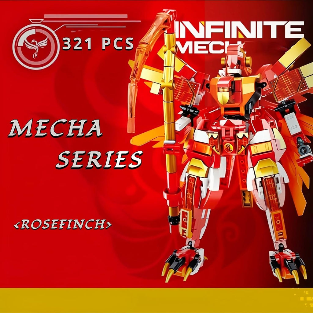Red Ninja Figure Toy Building Blocks Set H455320