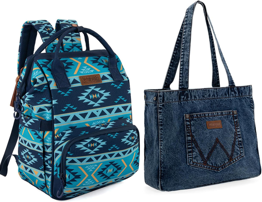 Denim Backpack and Tote Purses D28209