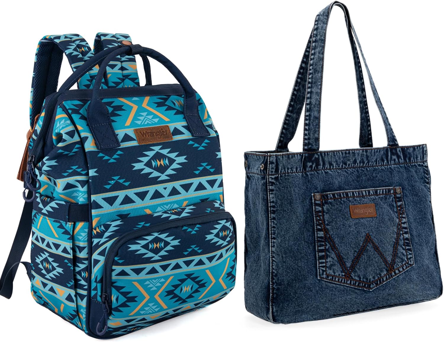Denim Backpack and Tote Purses D28209
