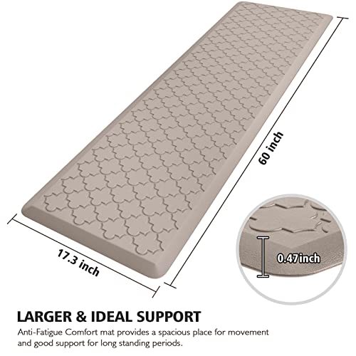 Grey Anti Fatigue Kitchen Mat 17.3"x39" E831