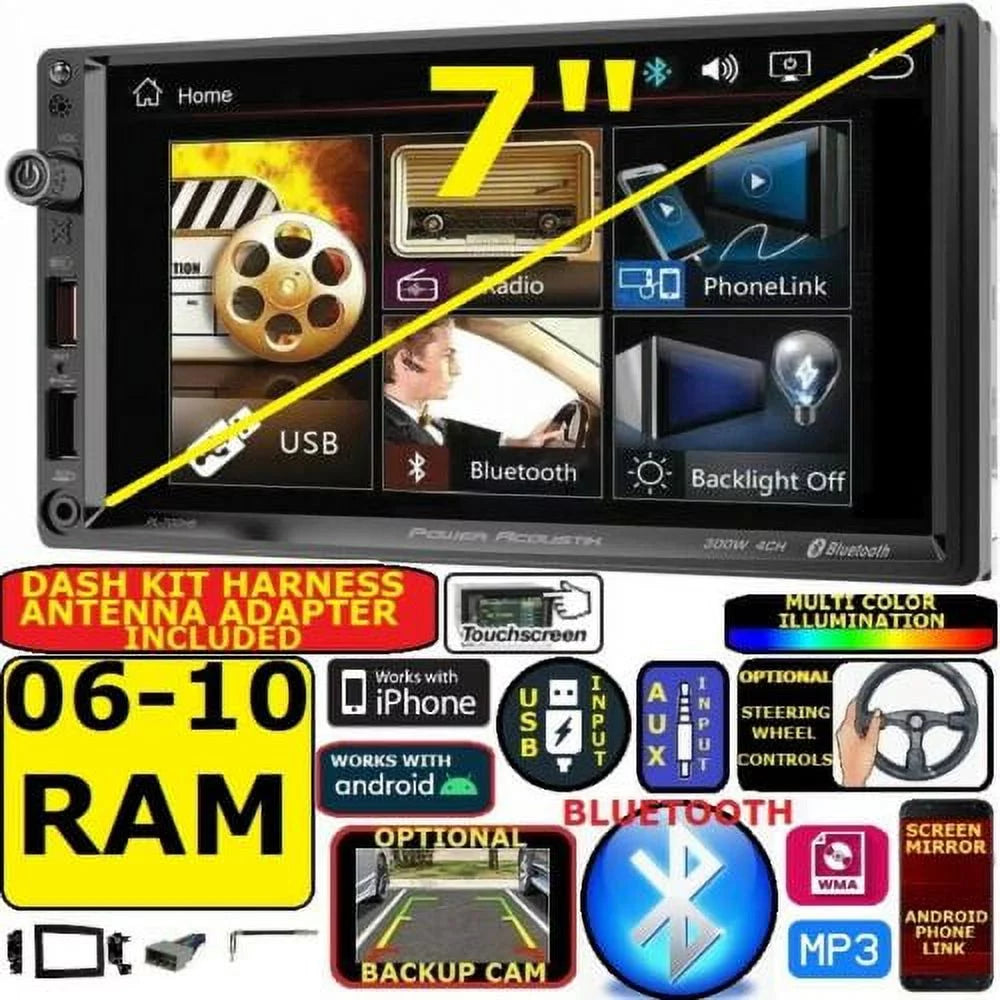 DODGE RAM DUAL BLUETOOTH USB SD AUX CAR RADIO STEREO B46134