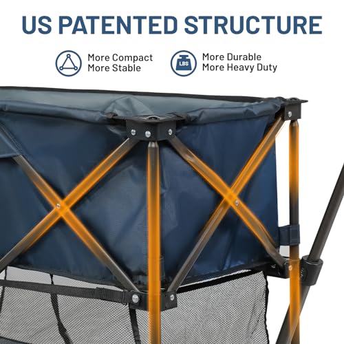 Large Capacity Folding Double Decker Wagon, Gray A138