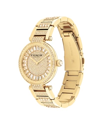 2H Quartz Bracelet Watch with Crystals, Water Resistant 3 ATM, 34mm W82201