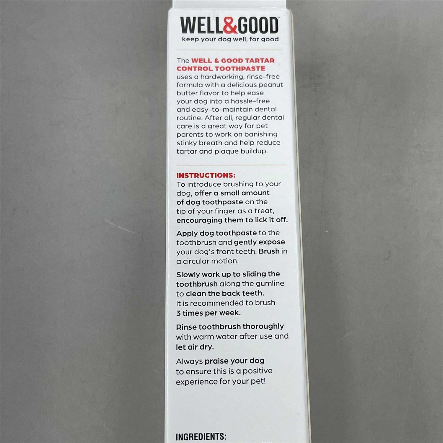 Tartar Control Toothpaste for Dogs N2424