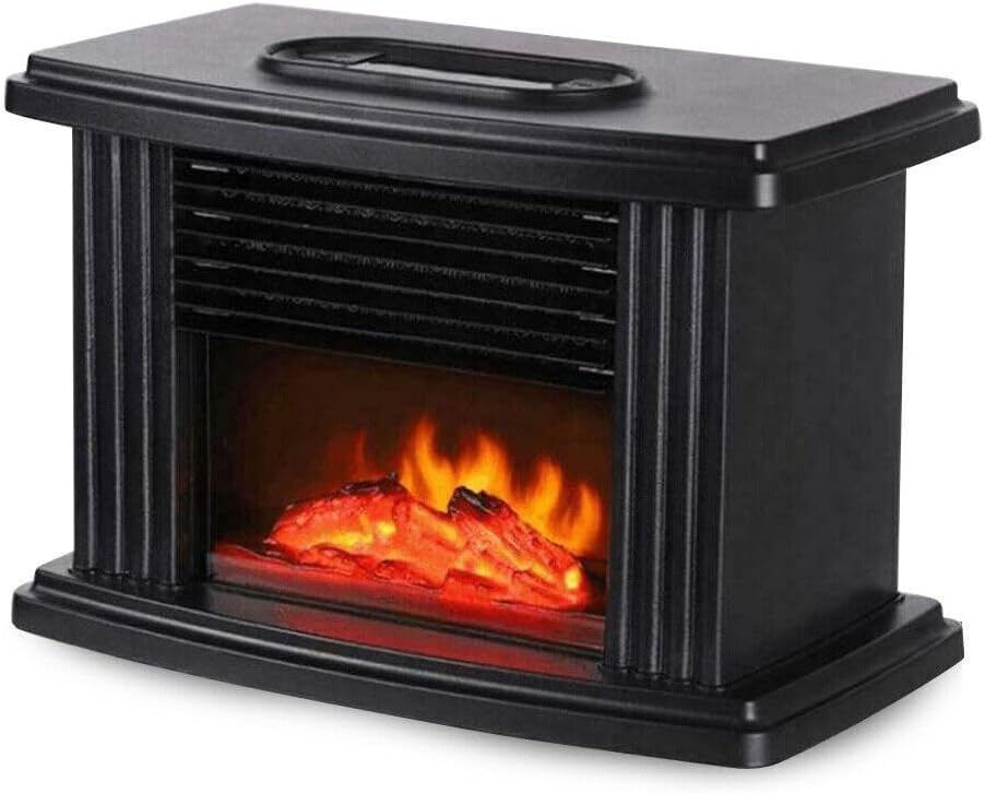 Freestanding Electric Fireplace Stove with Realistic Flame Effect, 1000W X9394