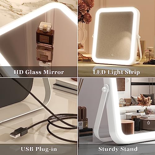 LED Makeup Mirror with Lights, 360° Rotation E20337
