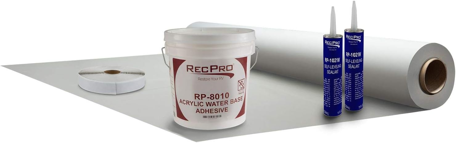 8.5' Wide 15' PVC RV Rubber Roof Kit E406