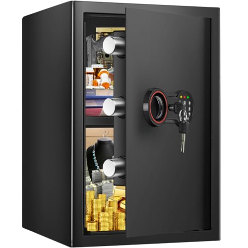 2.8 Cub Large Steel Fireproof Waterproof Home Security Safe Box with Electronic Keypad and Alarm System P957