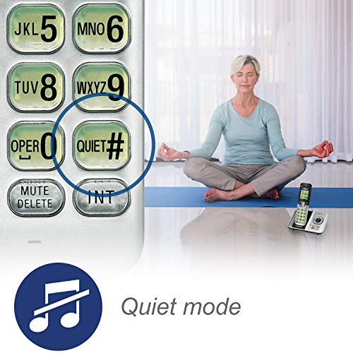 4-Handset DECT 6.0 Cordless Phone with Answering System and Caller ID, Wall-Mountable V61879