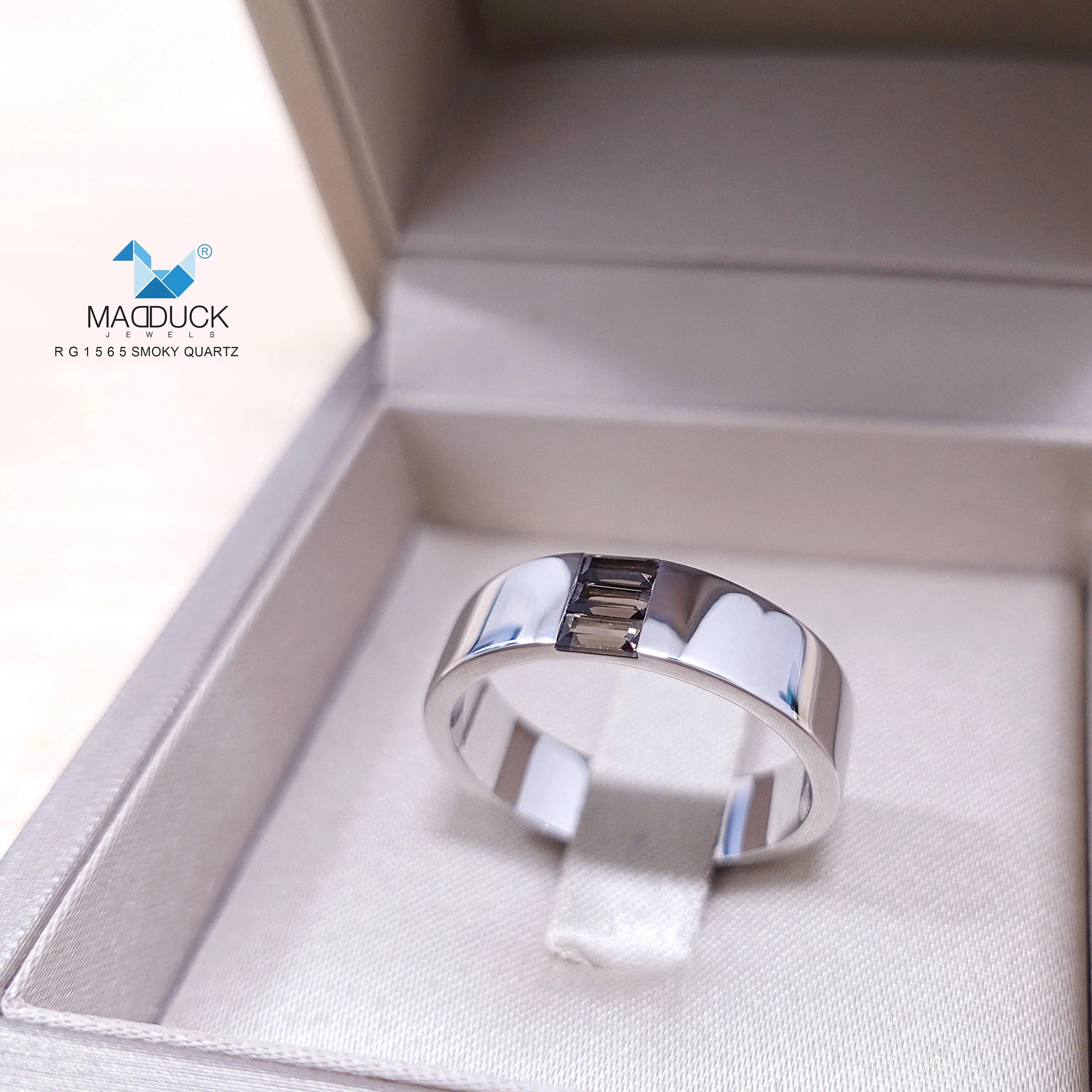 Smoky Quartz Sterling Silver 925 Ring D7055