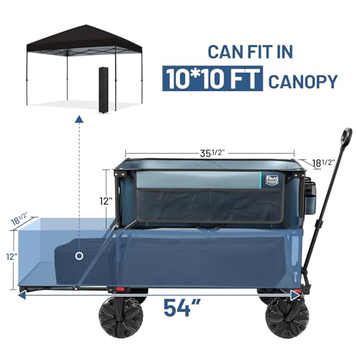 Large Capacity Folding Double Decker Wagon, Gray A138
